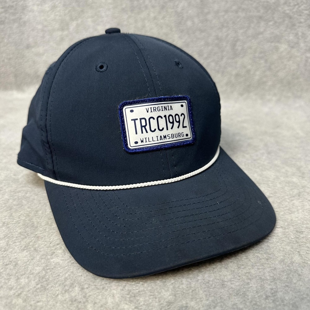 Imperial Williamsburg Virginia Hat Cap Snap Back Navy Blue Patch Rope Mens Golf